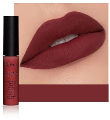 Anifer Velvet Matte Flüssiger Lippenstift Make-up, langanhaltend und wasserfest, haftet nicht am Becher, Lipgloss (Hellbraun 624)