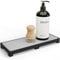 Minismus Schwammhalter Küche Spülbecken - Badezimmertablett Schnelltrocknend Kieselgur Sink Caddy Spüle Organizer Spülschwammhalter Diatomite Waschbecken Ablage - Steinablage Spülorganizer Schwarz