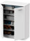 briebe Schrank für Schlafzimmer, Mehrzweck, Badezimmer, Unterschrank für Küche, Schuhschrank, 2 Türen, 5 Regale, 101 x 74 x 36 cm (H x B x T), hohe Kapazität, Nova (weiß)