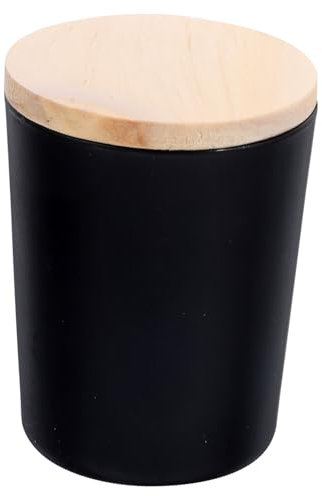 VILLCASE Portavelas Decorativo De Vidrio y Bambú Tarro Para Velas Para Hacer Velas Diseño Elegante y Romántico