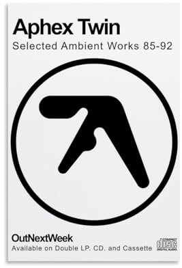 JINLEXIU Aphex TwinPoster Pop Room Ästhetik, Retro-Leinwand, Wandgemälde, Raumdekoration, Inspirationsposter, Galerie, Wandgemälde, Fächer, Geschenke, Schlafzimmer, Raumdekoration, 50 x 75 cm,