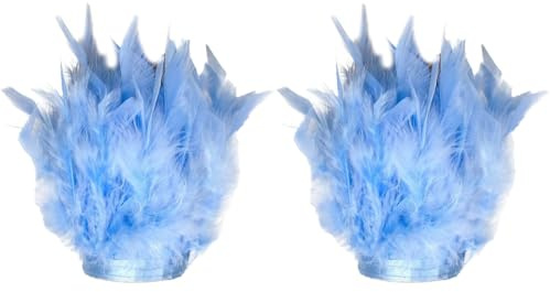 SMTCM Lot de 2 bracelets à plumes pour femme - Manchettes moelleuses - Gants en plumes de dinde - Bracelet de cheville - Accessoire de main pour fête, Halloween, carnaval