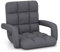 RELAX4LIFE Bodenstuhl 6-fach verstellbar, gepolsterter Bodensessel aus Wildleder-Stoff, Faulstuhl mit Rückenlehnen, Armlehnen & Metallgestell, Lazy Sofa platzsparend für Wohnzimmer Schlafzimmer Balkon