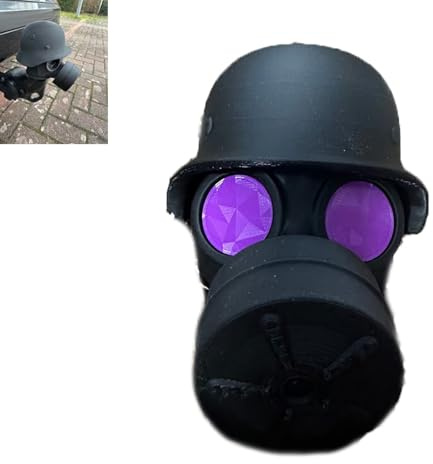Homaskylynn Deckkappe Für Die Anhängerkupplung, Kunststoff Abdeckung Anhängerkupplung, Schutz Kappe Anhängerkupplung, Mütze Mit Helm Und Maske Mit Wunschaugenfarbe(Lila)