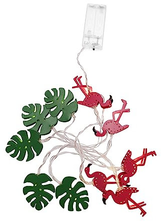 VICASKY Flamingo Lichterkette LED Dekorationslichter Mit Bunten Lampen Für Hawaii Themenpartys Batteriefrei Und Leicht Für Vielseitige Dekoration