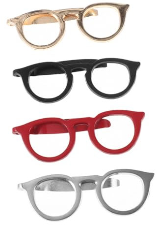 Healvian 2 Sätze Krawattenklammern Krawattenklammern Für Herren Goldene Brillen Krawattenklammer Krawattenhalter Für Herren Brillen Krawattenklammer Kragenklammern Für 4 Stück * 2