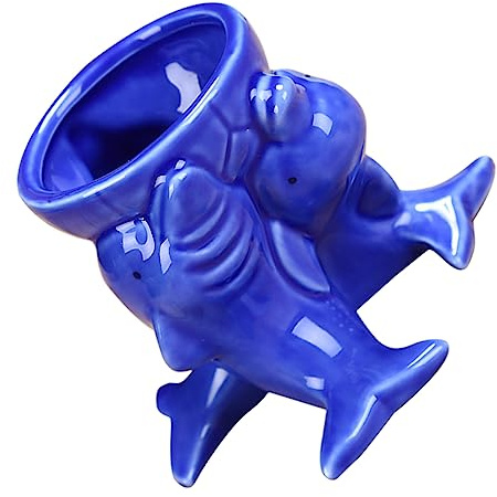 Toddmomy 1pezzi Ceramica Forma Di Delfino Per Piante Grasse Vaso Da Fiori Multifunzionale Portapenne Da Scrivania Decorazione Per Ufficio e Casa