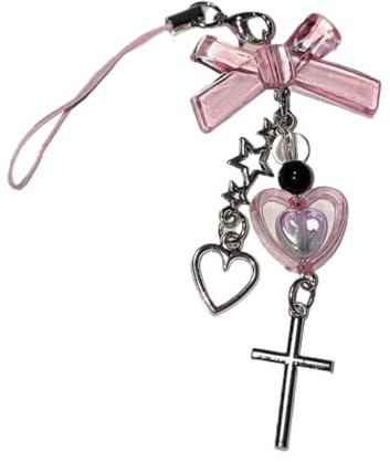 sodeber Schlüsselanhänger aus Acryllegierung, stilvoller Handy-Anhänger für Damen und Mädchen, eleganter Schlüsselanhänger, modische Tasche, Form Abschnitt 7 7, M