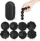 8 Stück Magnetische Fidget Toys, Magnetkugeln Stressball Silikon Sensorik Spielzeug, Magnet Stressball mit Silikonhülle, Magnetische Sensorik Bälle,Tisch-Magnetspiel für Familien & Partys(Schwarz)