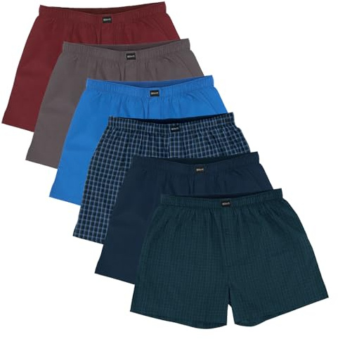 Gomati 6er Pack Herren Boxershorts Webboxer - Unterhosen für Männer American Boxer