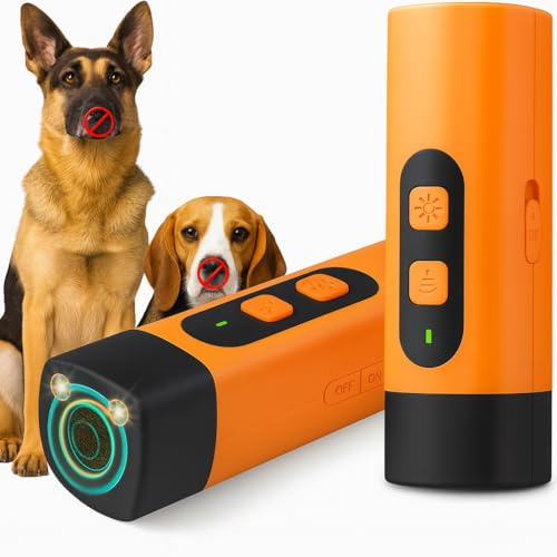 HomeFunk Anti Barking Device for Dogs, Ultrasonic Dog Deterrent Control Sonic Dog Barking Deterrent Devices Dog Barking Deterrent Devices Stop Dog Barking