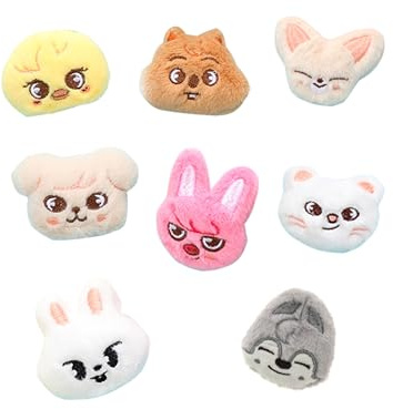 Roffatide Stray Kids SKZOO 8 PCS Plush Pin Badge Set Kpop broches de collection broches douces pour décor sac à dos
