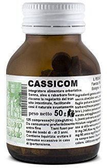 CASSICOM Integratore 125 Compresse Naturale FORTE Formula ORIGINALE Senna+Rabarbaro+Psillio+Anice+Finocchio