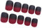 YONAIL 24pcs Fake Nails Press On for Women Artificial Fingernails Decals Short Matte False Nail Art Tips Full Cover Black Red Gradient Glue On Nails