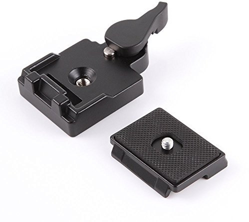 Runshuangyu QR Camera Quick Release Plate with Clamp Adapter 1/4 Screw for Manfrotto 200PL-14 323 RC2 System Tripod