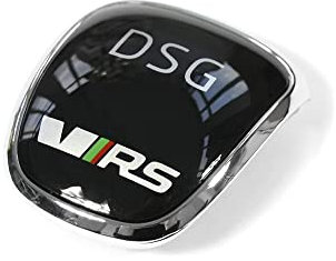 Skoda 5E0713146F Plakette VRS Schaltknauf Automatik Blende RS Clip chrom/schwarz