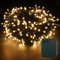 YOSION LED Battery Power Operated Dark Green Cable String Fairy Lights Christmas Xmas Garden Party Wedding Decoration (Warm White, 200 LEDs)
