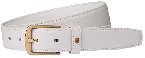 Aigner Gürtel Basic mit S-Schließe gold 125564, weiss-100 cm