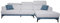 Mendler Sofa HWC-G44, Ecksofa L-Form 3-Sitzer, Liegefläche Nosagfederung Taschenfederkern verstellbar 277cm - rechts, hellgrau