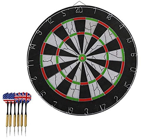 MorNon Darts Set Profi Dartscheibe Dartpfeile Dartboard Dart Sisal Scheibe 6 Dartpfeile mit Dart Tafel