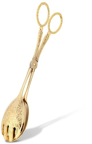 Pince à Salade, Pince à Salade en Acier Inoxydable, Pince de Cuisine, Pince de Service Pinces à Buffet Pinces à Gâteau Pinces à Servir Pince de Cuisine pour Restaurants, Bars, 22cm