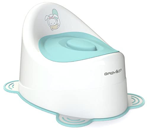 BABYLON Kinder Töpfchen mit Deckel Snail, Antirutsch Kinder Toiletten, Kinder Klo, Nachttopf für Kinder/WC Sitz Topf, Töpfchen Mädchen, Anatomisсh Kindertöpfchen Jungen, Baby Zubehör Weiss