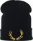 EXPRESS-STICKEREI Jäger Strickmütze - Warme Wintermütze mit Hirsch Geweih - Beanie für Damen und Herren - Unisex Wollmütze - Jagd Haube mit Spruch