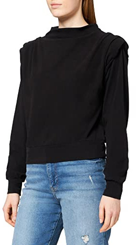 NA-KD Pleated Detail Sweater Sudadera, Blanco Roto, 2XS para Mujer