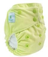 Blümchen All-in-One Bambus OneSize Stoffwindel Druckknöpfe (3,5-15kg) hellgrün
