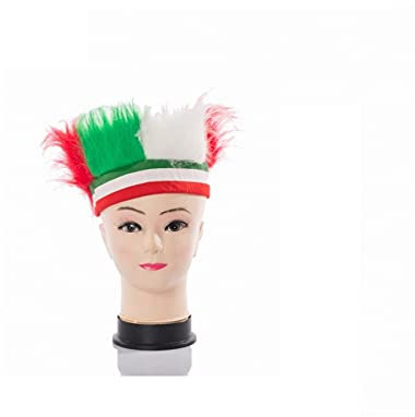 Zeus Party Fascia Tricolore Con Capelli Finti Tema Italia Fascetta Tifo Nazionale Italiana Europei 2021