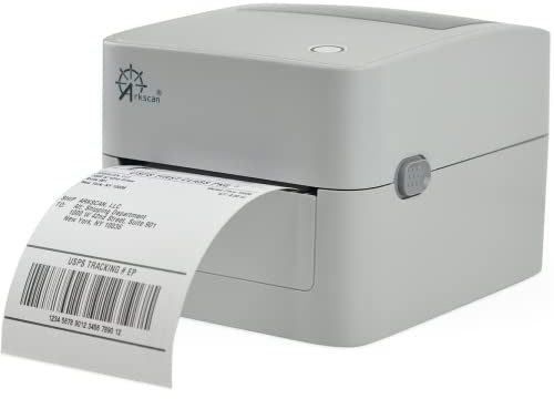Arkscan 2054K-USB Upgraded 2054A Versand-Etikettendrucker für Windows Mac Chromebook, unterstützt Amazon Ebay Paypal Etsy Shopify ShipStation UPS USPS FedEx, Fit Roll & Fanfold 4x6 Direct Thermal