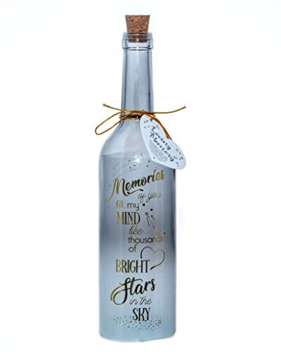 Boxer Gifts Memories of You Memorial Light-Up LED Starlight Bottle | Memory Keepsake for a Loved One Or Pet