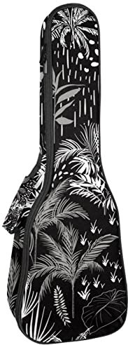 Gigbag für Tenor-Ukulele, wasserdicht, gepolstert, ideal für Sopran-Konzert (53,3 / 61 cm) Palme, Schwarz