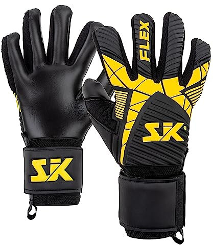 SAJAK Guantes de Portero Flex Unisex Adulto y Niño (9, Amarillo)
