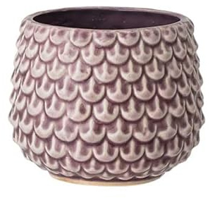 Nordring Vaso Pino - per Fiori da Interno e Piante da Interno, Piante grasse, Cactus, Orchidee S (9,5 cm ø), Malva, Ceramica Gres