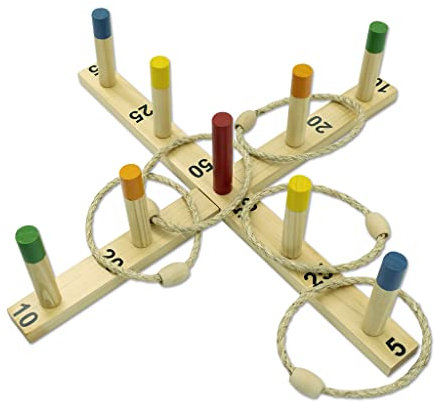 Carromco ORIGINAL Wikinger Ringwurfspiel, Outdoor Spielzeug Spiel Gartenspiel Gesellschaftsspiel Holzspiel Geschicklichkeitsspiel Outdoorspiel