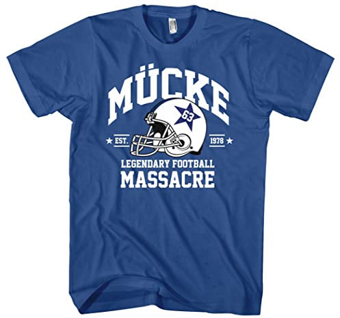 Mücke 63 Herren T-Shirt | Football Shirt Kult Weltkulturerbe | M2 Blau (M)
