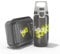 Sigg VIVA Set infantil de fiambrera + cantimplora Football Tag (1 L + 0.5 L), fiambrera sin BPA para el colegio y botella hermética para usar con una mano