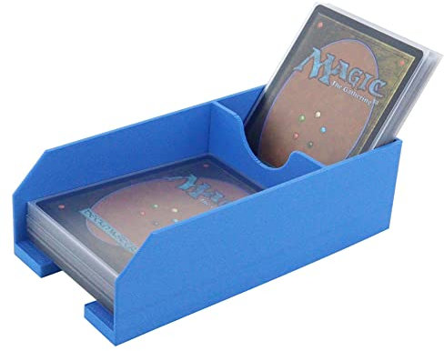 Feldherr Kartendeckhalter inkl. Ablagefach für EIN Kartendeck in Standard Card Game Size (kompatibel mit z. B. Magic The Gathering, Farbe:Himmelblau