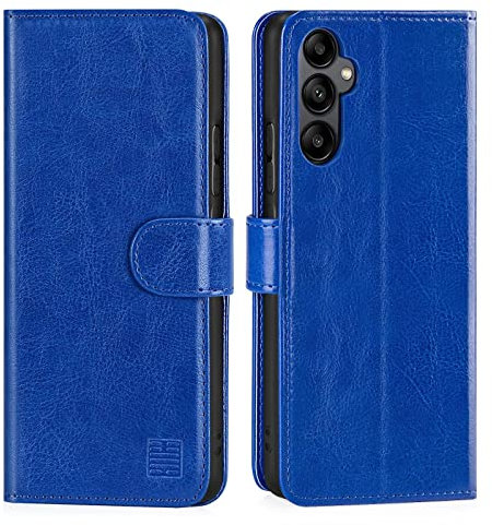 32nd Étui Portefeuille en Cuir PU Flip Coque pour Samsung Galaxy A34 (2023), Housse avec Blocage RFID Fentes CB, Fermeture Magnétique et Fonction de Support - Bleu Foncé
