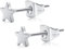 Artskin Nickel frei hypoallergen Titanium Stern Ohrstecker für empfindliche Haut zierliche flache Ohrringe für Teenager Mädchen Frauen kleine minimalistische einfache Schmuck