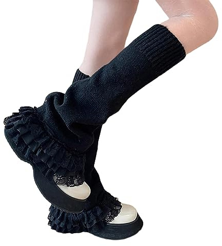 Owegvia Leg Warmers For Women Sweet Bow Calf Cover Boot Socks Cute Japanese Leg Warmers Goth Lolita Accessories Streetwear