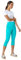 Roman Originals Cropped Trousers for Women UK Ladies Capri Leggings Summer Pants Short Crop Stretch 3/4 Length Three Quarter Pedal Pusher Clothes Elasticated Bengaline - Teal - Size 20