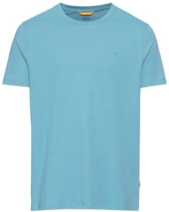 camel active Herren Basic Kurzarm T-Shirt mit Rundhalsausschnitt Hellblau, menswear-5XL