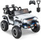 Maxmass 24V Kids Ride on Car, 2-Seater Children Electric UTV with Remote Control, Lights, Music, Horn, USB, MP3 & Slow Start, Toddler Battery Powered Toy Car for 3 Years Old+ Boys Girls (Off-white)