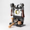 TOOSOAR Tamperstation, Kaffee-Ausrüstung Aufbewahrungsregal, Multifunktional Metall Tamperstation 58MM, Pulverpresse Hammer Pulverspender Aufbewahrungsbasis