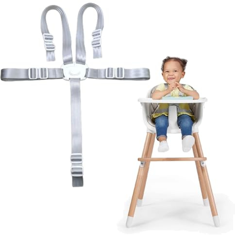Fc'Noqgn Hochstuhl-Sicherheitsgurte, 5-Punkt-Gurt-Sicherheitsgurt, Ersatz-Sicherheitsgurte, 5-Punkt-Kindersicherheitsgurte, konvertierbare Gurte für Hochstuhl/Kinderwagen/Kinderwagen