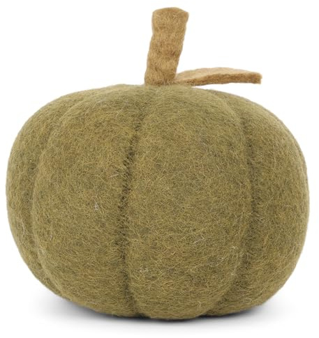 Kürbis, Herbstdekoration, Tischdekoration, Fairtrade, Handmade, Wohndekoration, Geschenkidee, Geburtstagsgeschenk, Gry & SIF (Green Ø16cm)