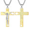EUDORA Harmony Ball Kreuz Kette Mit Bibelvers für Damen Herren Sterling Silber S925 18K Vergoldet,Kruzifix Halskette Jesus Kreuz Anhänger Glaube Schmuck Christlicher Geschenk für Herren Frauen, 22