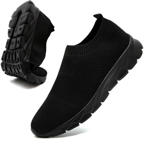 Zapatos Hombre Running Deportivas Zapatos Casual Gimnasio Tenis Negras Sneakers Cómodos Ligeros Transpirables Zapatillas para Andar 42